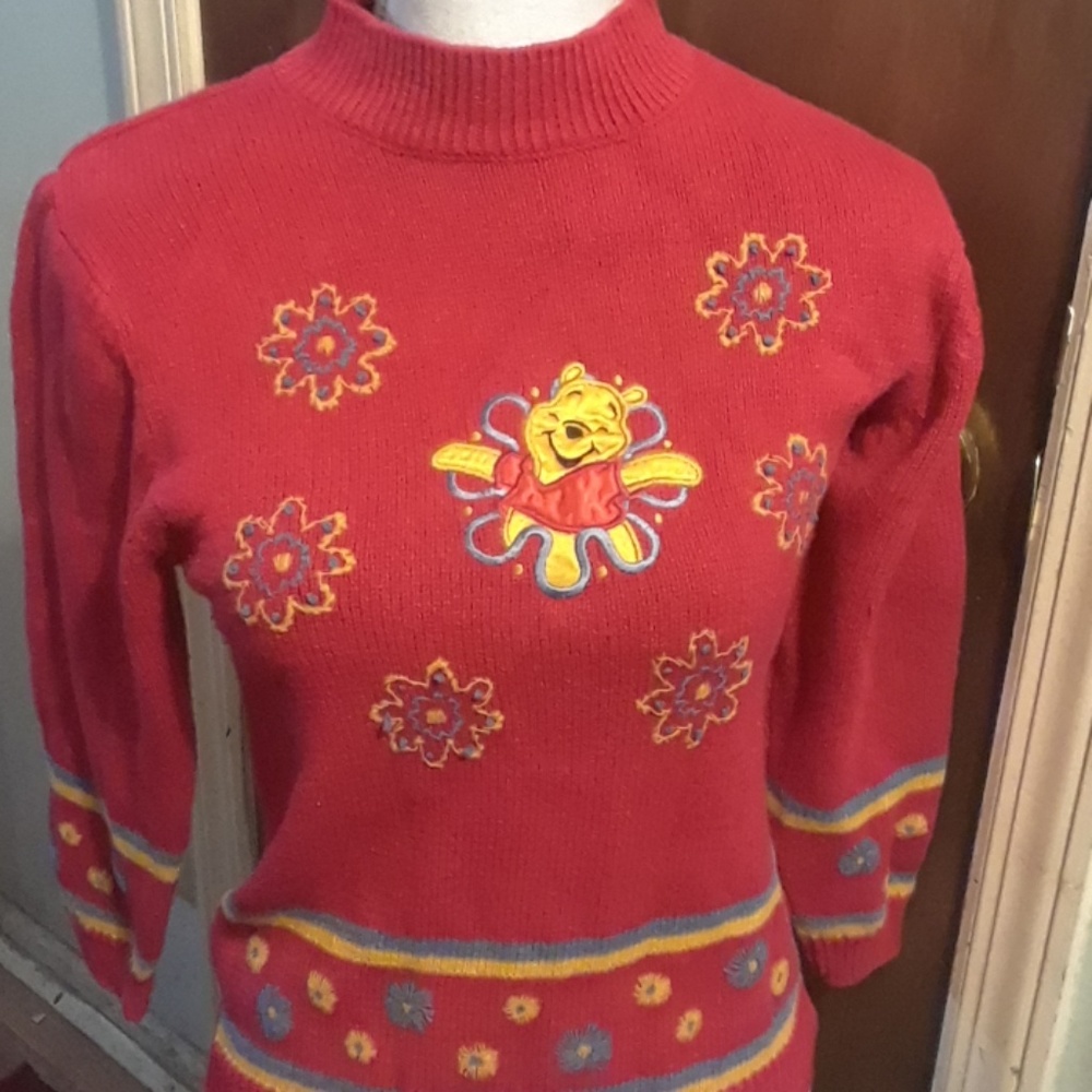 Red Pooh Sweater, size 10/12